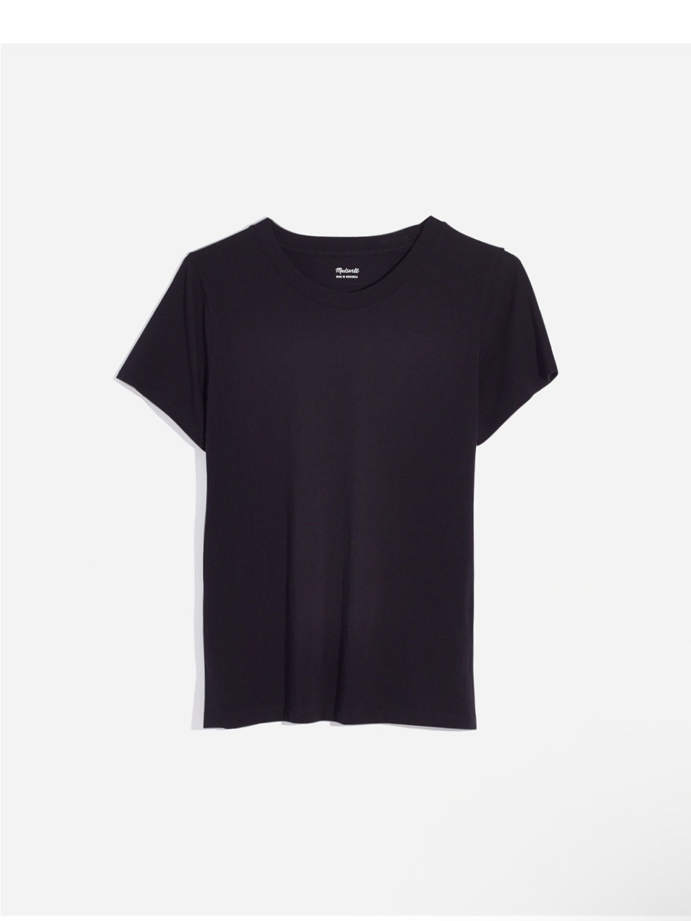 Madewell Northside Vintage Black Short Sleeve Crew Tee J8526 Medium